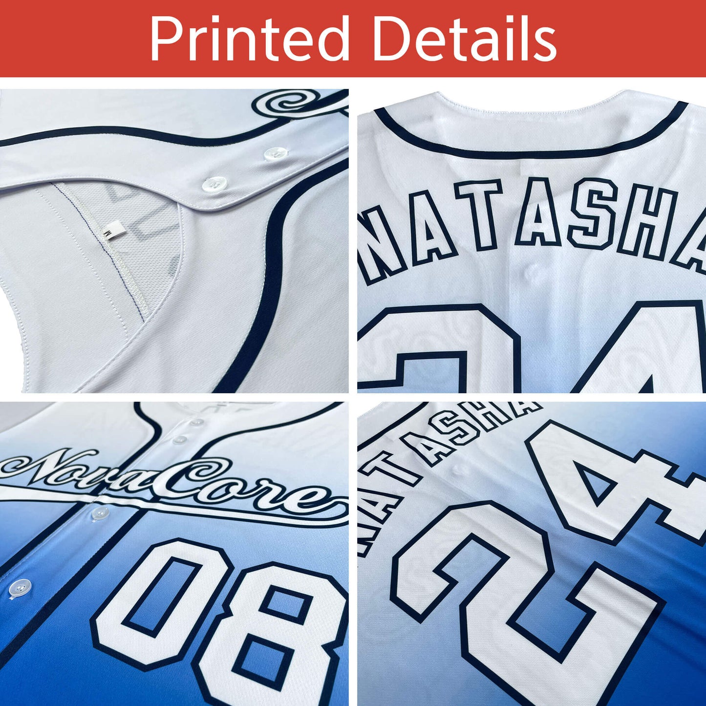 Custom Split Baseball Jersey Button Down Stitched Personalized Shirts for Adults/Boy