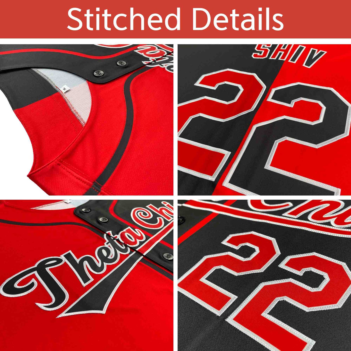 Custom Black Gray-White Split Fashion Authentic Baseball Jersey